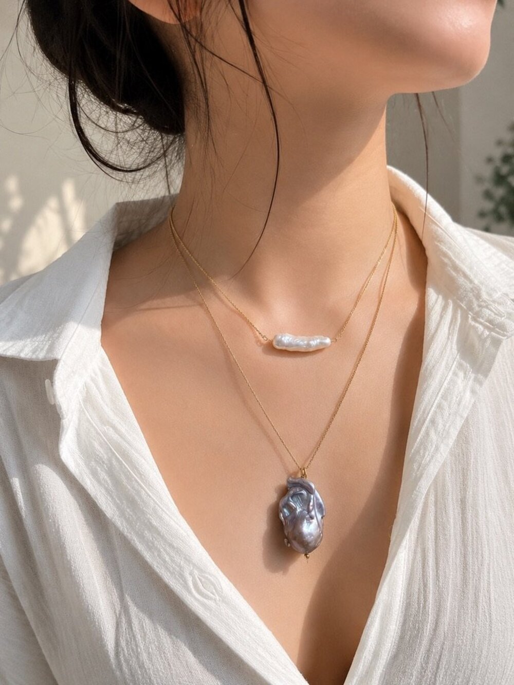 Beyond the Luster | Layered Baroque Pearl Necklace